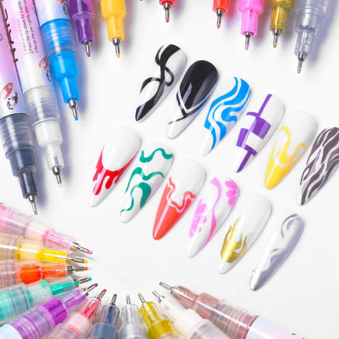 BORN PRETTY Nail Art Graffiti Pen Waterproof Painting Drawing Pen Brushes Dot Liner Pen DIY Nail Art Design Tool Manicure
