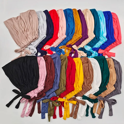 Soft Modal Muslim Turban Hat - Elegant Inner Hijab Caps for Women