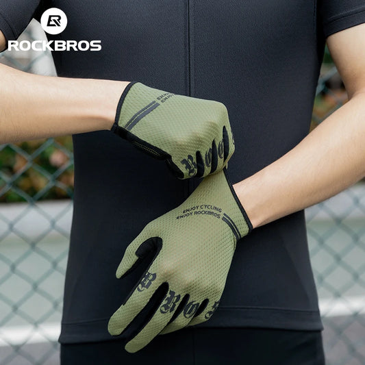 ROCKBROS Ademende antislip fiets handschoenen voor MTB en racefietsen