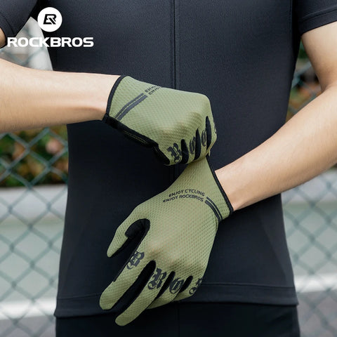 ROCKBROS Ademende antislip fiets handschoenen voor MTB en racefietsen