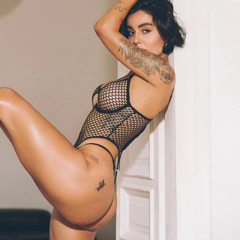 Sensual Fishnet Bodysuit for Women - Hilitos Fancy Underwear Set