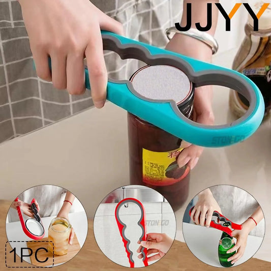 JJYY Multifunctionele blikopener voor thuis - Antislip Twist Flessenopener