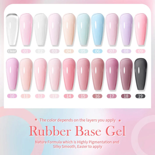 BORN PRETTY Milky Pink Rubber Base Gel Nail Polish