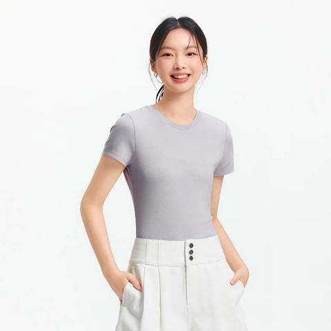 Semir dames cropped geborduurd T-shirt