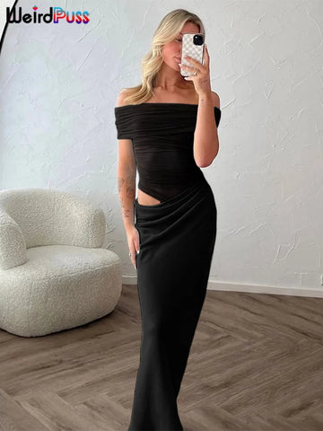 Weird Puss Gerimpelde Onregelmatige Jurk - Elegante Bodycon Outfit voor Dames