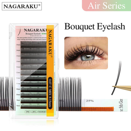 NAGARAKU 5D Flower Volume Spike Eyelashes for a Natural Mascara Effect in Russia Style
