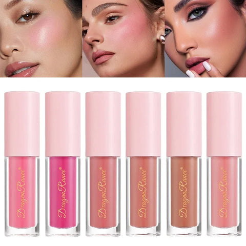 1/3Pc Mini Matte Liquid Blush - 8 Color Velvet Blusher for a Natural Glow