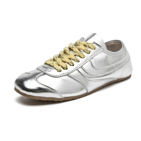 Duitse trainingsschoenen voor dames - Retro sneakers van echt leer