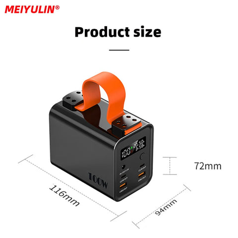 60000mAh Power Bank – 100W USB-C PD/QC/DC Fast-Charge