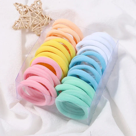 30 stuks kleurrijke elastische haarbanden voor dames - perfect voor dagelijks gebruik 