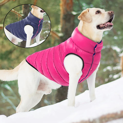 Soft Winter Dog Jacket - Reversible Waterproof Vest for All Dog Sizes