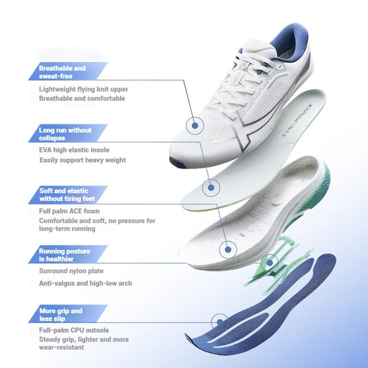 Xtep 2000km Plus Running Shoes - Lightweight Men's Training Sneakers