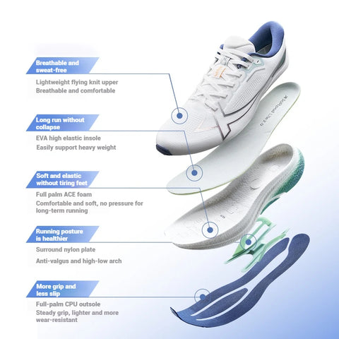 Xtep 2000km Plus Running Shoes - Lightweight Men's Training Sneakers