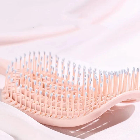 1Pcs Elastic Massage Comb - Hollow Out Hair Brush for Scalp Massage & Quick Detangling