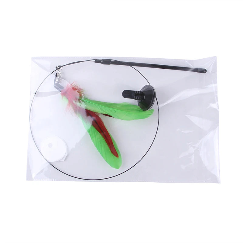 Interactive Cat Toy: Simulation Bird with Bell and Sucker Base