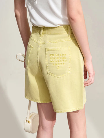 Amii Minimalism Dames Denim Shorts