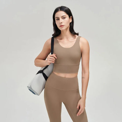 SOISOU Yoga sportbeha voor dames - Diep V-ontwerp, uitneembare cups, comfortabele pasvorm
