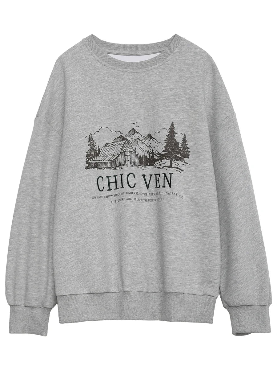 CHIC VEN Women Oversized Sweatshirt