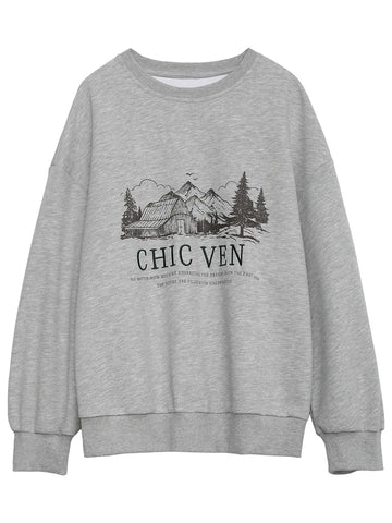 CHIC VEN Dames Oversized Sweatshirt