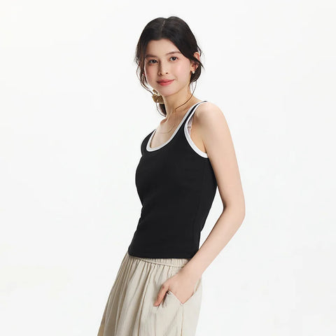 Semir Cropped U-hals vest voor dames 