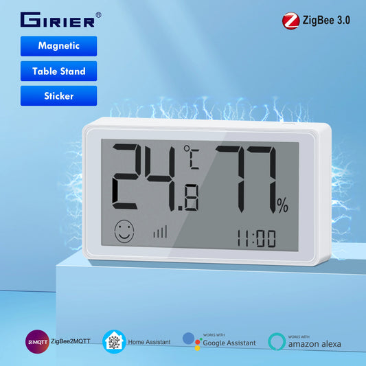 GIRIER ZigBee 3.0 Smart Temperature Humidity Sensor