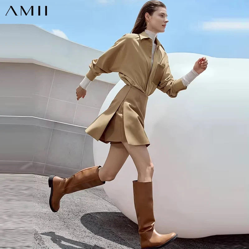 AMII Minimalism Casual Skirts for Women