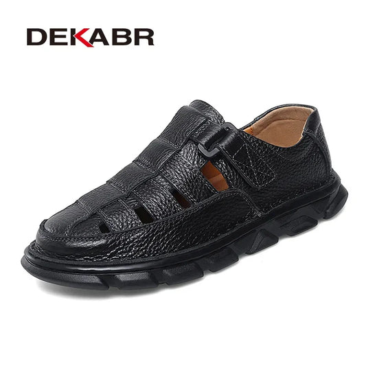 DEKABR Sommer Herren Sandalen aus echtem Leder 