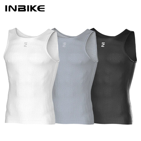 INBIKE Men's Sleeveless Cycling Base Layer - Quick Dry Bicycle Undershirts Vest for Road & MTB