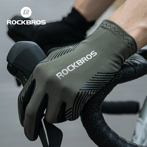 ROCKBROS Zomerfiets Handschoenen - Ademende MTB &amp; Racefiets Handschoenen met Volledige Vingers, Touchscreen en Antislip Eigenschappen