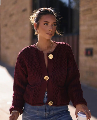 MUJER 2025 Gebreide Cropped Cardigans voor Dames - Stijlvolle Herfst Breisels