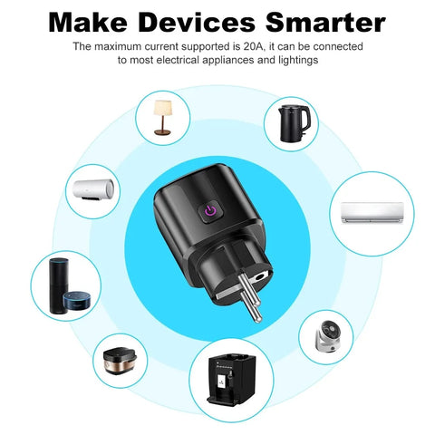 Tuya Smart EU Plug WiFi+Bluetooth 20A Socket