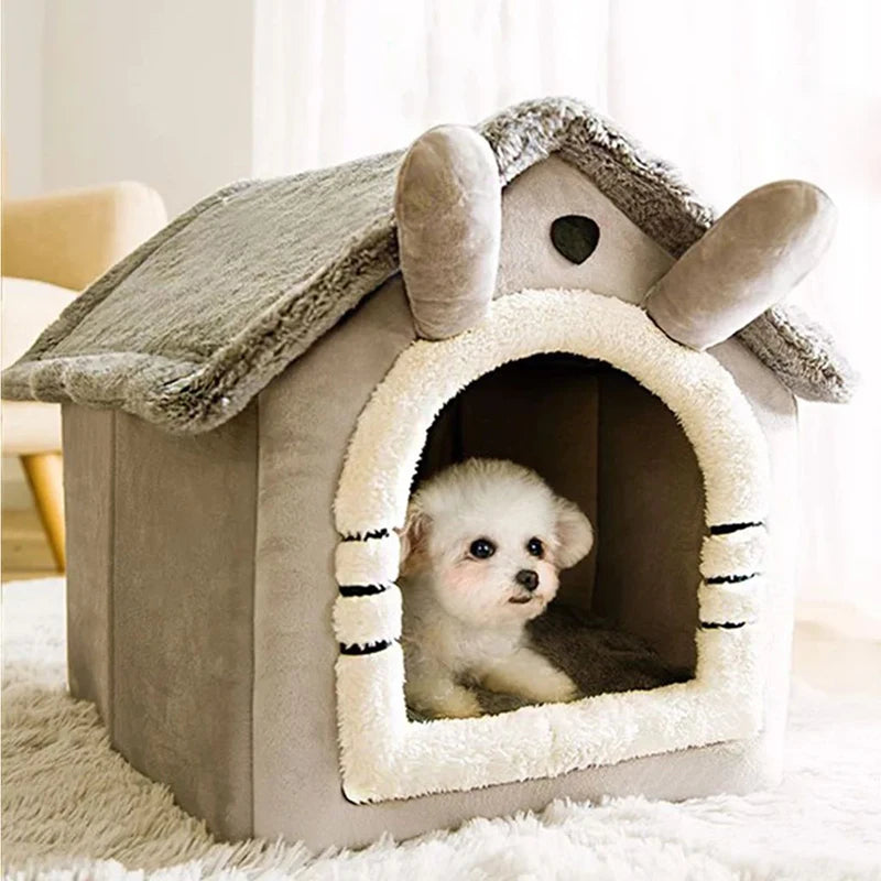 Cozy Indoor Dog House - Soft Pet Bed Tent for Small to Large Pets