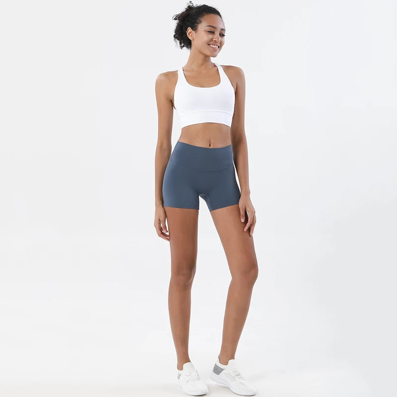 SOISOU Women's High Waist Nylon Gym Shorts