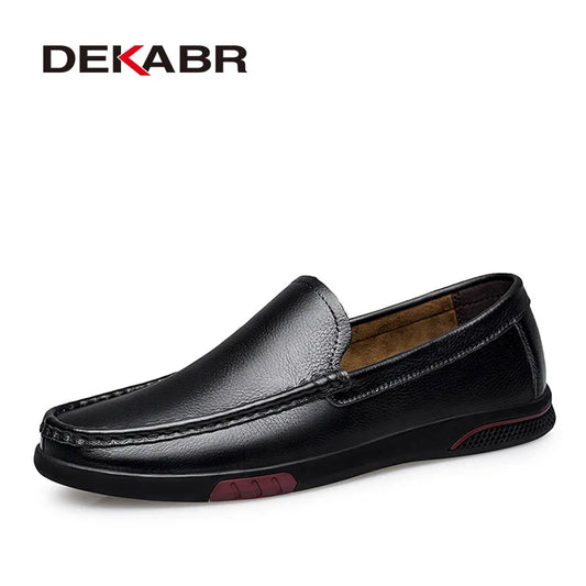 DEKABR Freizeit-Loafer-Fahrerschuhe aus echtem Leder 