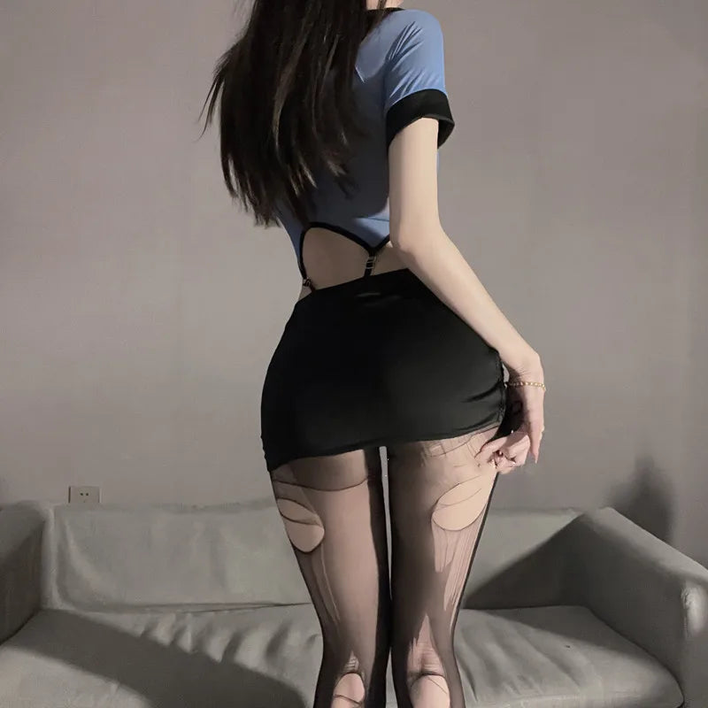 NEW Sexy Police Women Office Lady Cosplay Costume