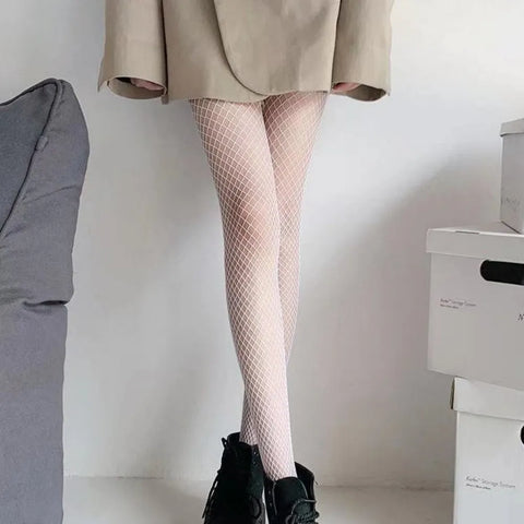 Women's Long Fishnet Black Summer Thigh High Waist Hosiery Body Stockings