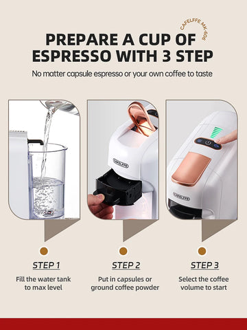 Cafelffe 5-in-1 koffiezetapparaat met meerdere capsules