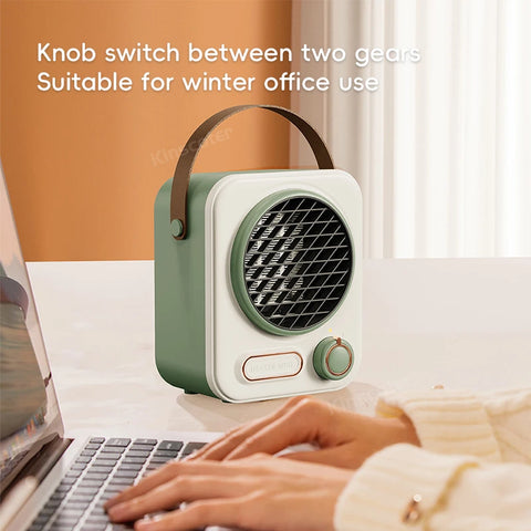 KINSCOTER Portable Electric Heater for Indoor Use, 1000W Space Heater, Fast Heating Fan for Home and Office