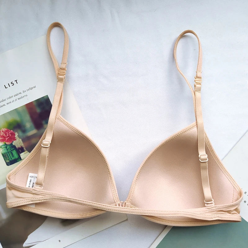 FINETOO Sexy Thin Seamless Triangle Cup Bra