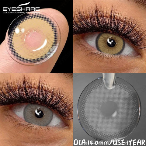EYESHARE Natural Colored Contact Lenses - Blue, Brown, Gray, Green