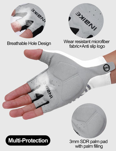 INBIKE Dames Zomer Fiets Handschoenen - Gevoerde Halfvinger MTB &amp; Racefiets Accessoires