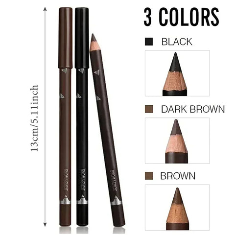 Waterproof Eyebrow Pencil Set – 6/12 Pcs Natural Black Brown