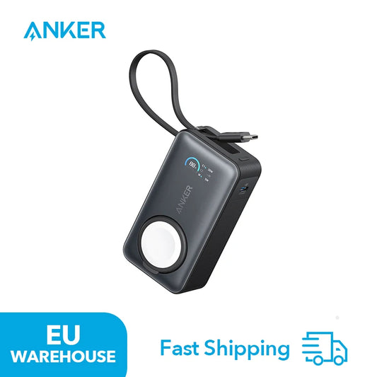 Anker MagGo 10000mAh Power Bank – Apple Watch Certified with USB-C Cable, 35W