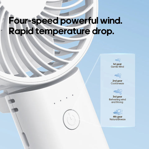 Newest Foldable Handheld Fan - 5200mAh Rechargeable Portable Cooling Fan