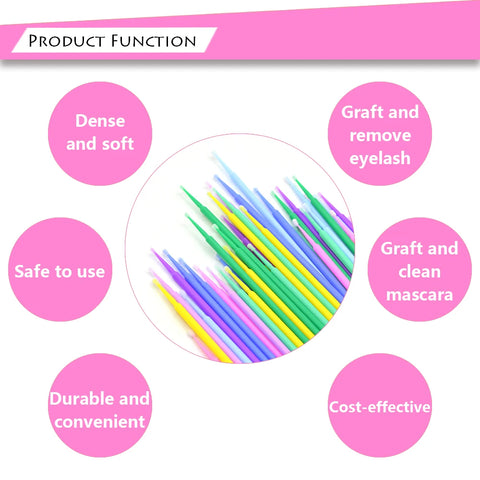 AILEISHI 100PCS Eyelash Extension Cleaning Swabs