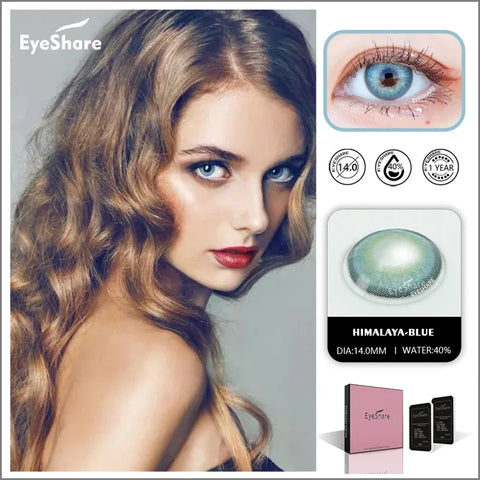 EYESHARE Color Lens Eyes - Blue Natural Contact Lenses