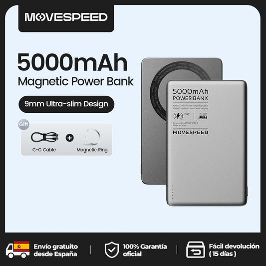 MOVESPEED S05 5000mAh Magnetic Power Bank – Wireless Fast-Charge