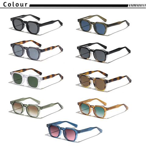 CATERSIDE Retro Punk Vierkante Zonnebril – Klein Montuur UV400 Unisex Zonnebrillen voor Reizen &amp; Festivals