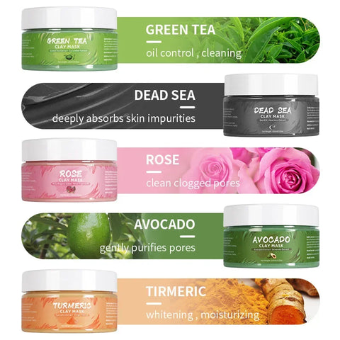 Turmeric Green Tea Rose Avocado Facial Mask