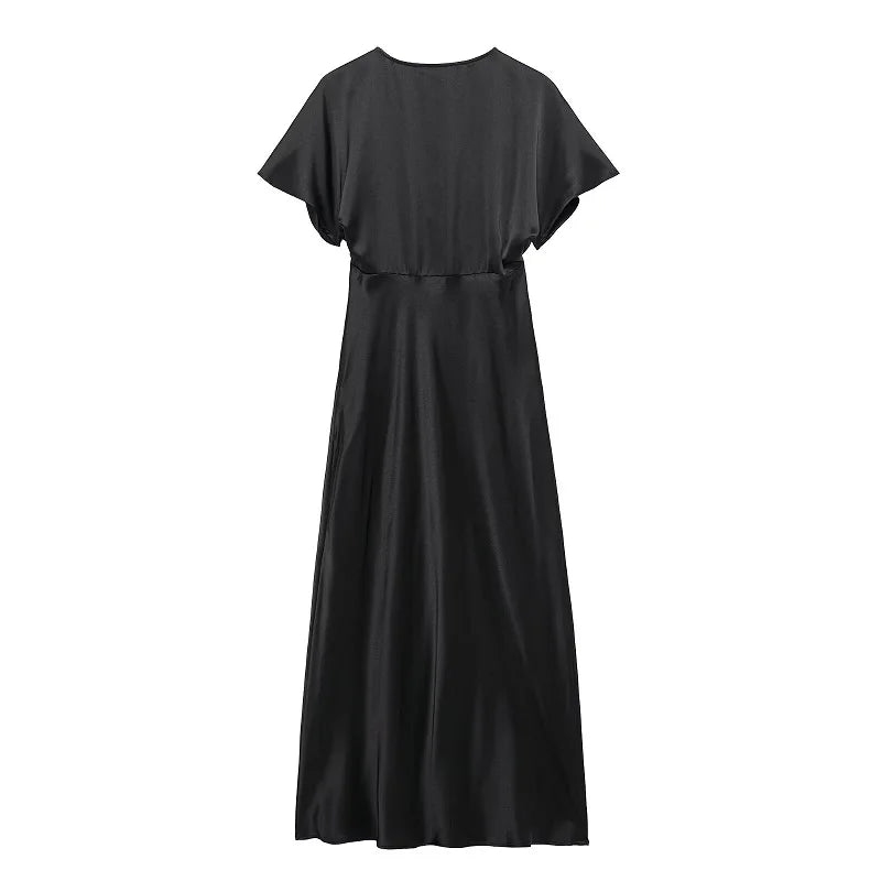 MUJER 2025 Satin Long Dress for Women